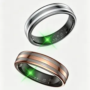 New 6.3mm Thin Smart Ring Health Monitor Smartring Outdoor Waterproof Ring Heart Rate Body Temperature Monitoring Sports rings multi-sport mode Rose Gold Smart Sleep and Fitness Ring