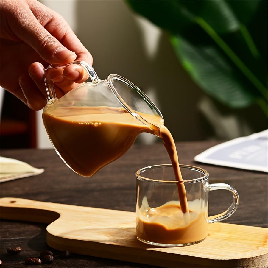 Mini Glass Creamer with Spout - Versatile Serving Sauce and Honey Jug, Stylish Coffee Cup for Dining, Kitchen & Home Use, Ideal for Milk & Syrups