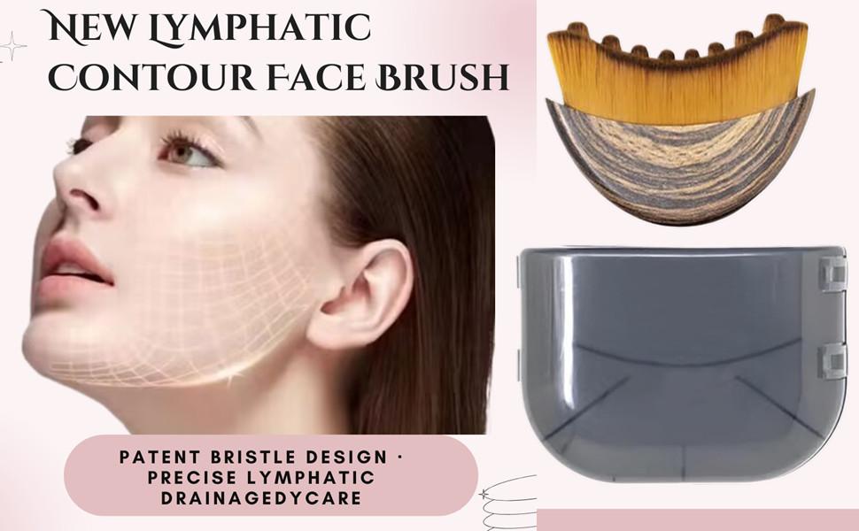1/2 PCS Lymphatic Contour Face Brush for Sculpting – Anti-Puffiness, Detox & Lift, Improves Skin Glow & Absorption(1 Pcs Contour Face Brush)