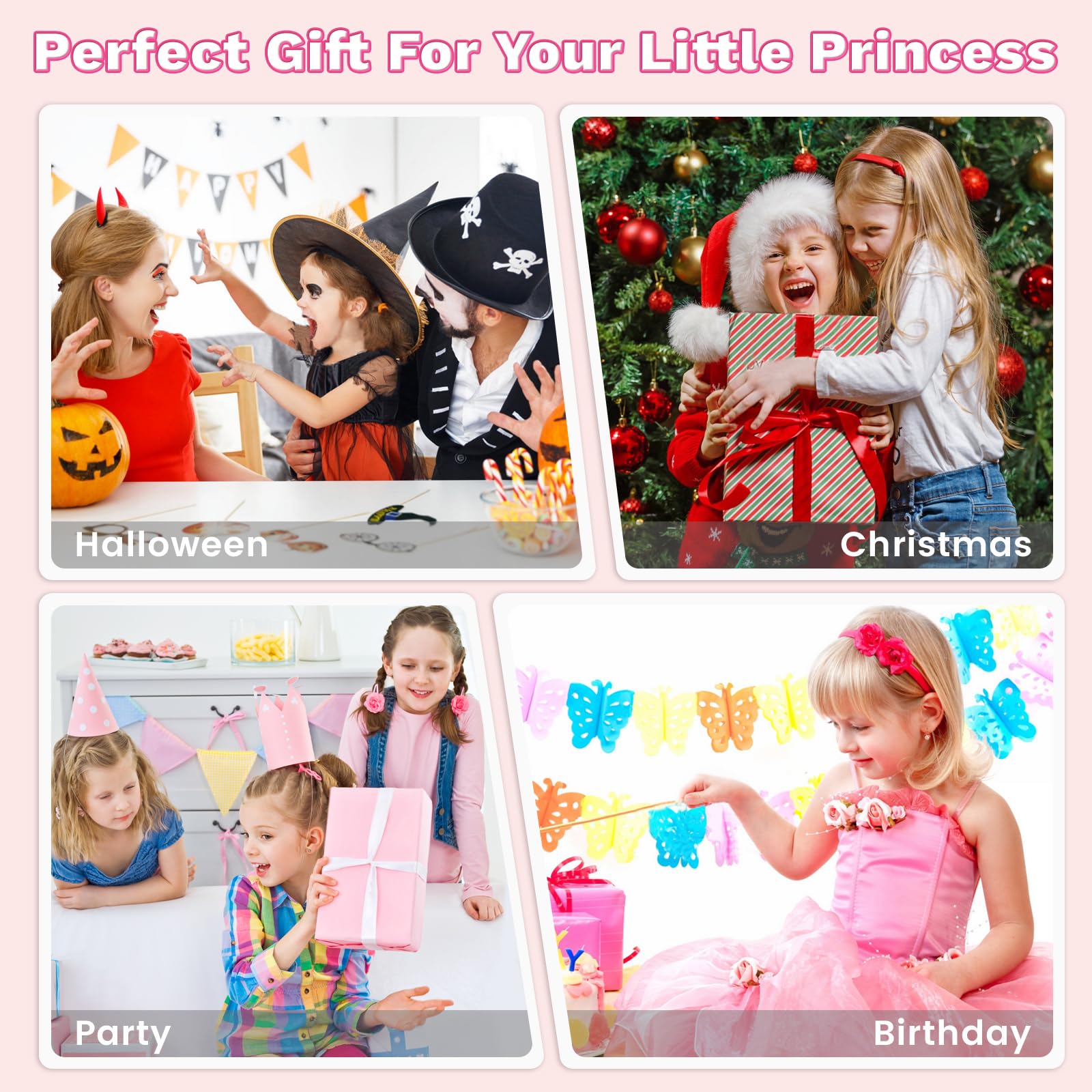 Hair Gem Stamper Kit with Reusable Shiny Rhinestones, Heatless Hair Styling Tool for Girls