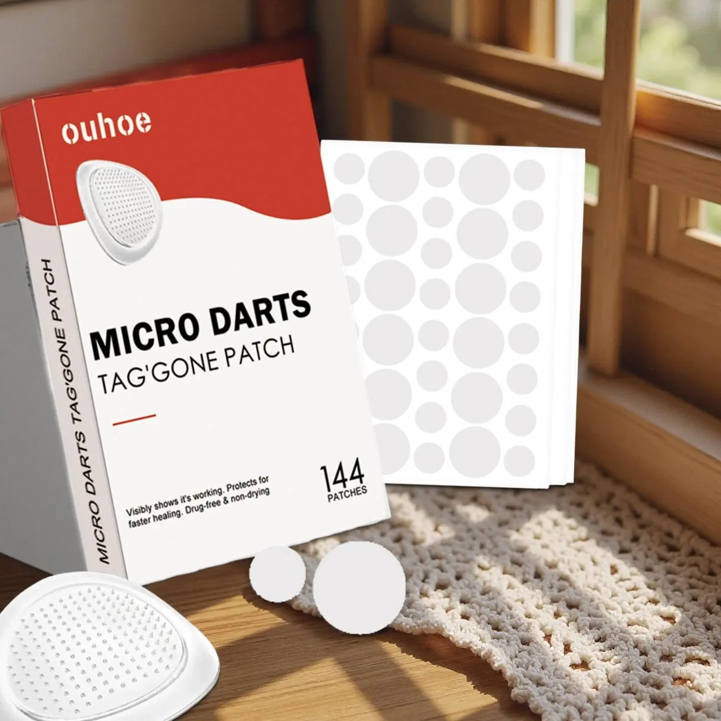 1 Piece Acne Patches, 144patches, Acne Pimple Patch, Skin Clearing Blemishes, Blackheads Care, Waterproof Thin Invisible, Transparent Gel Pad