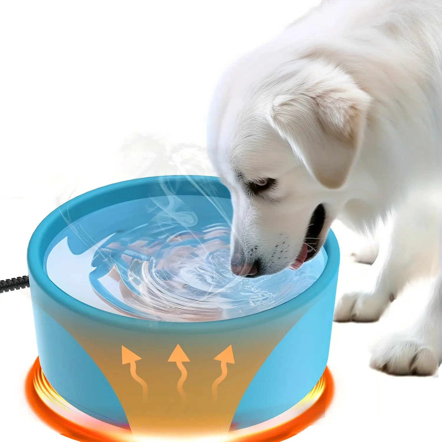 Pet Outdoor Heated Drinking Bowl, 0.5L/3.2L Intelligent Constant Temperature Water Device for Winter, Suitable for Dogs, Chickens, Livestock Feeding Supplies