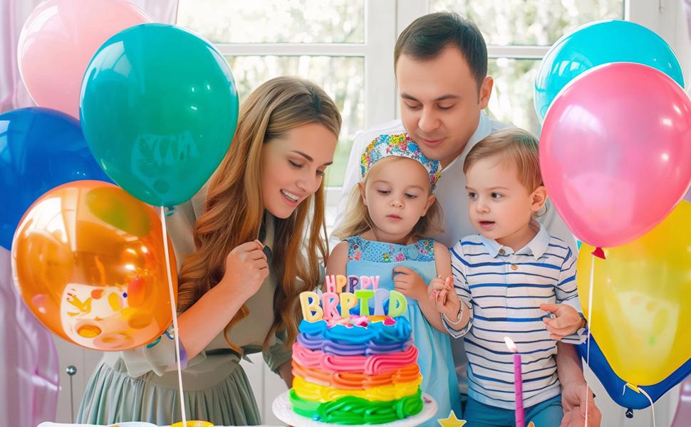 100 PCS 12" Assorted Color Latex Balloons , Bulk Pack for Birthdays, Baby Showers, Weddings & Parties