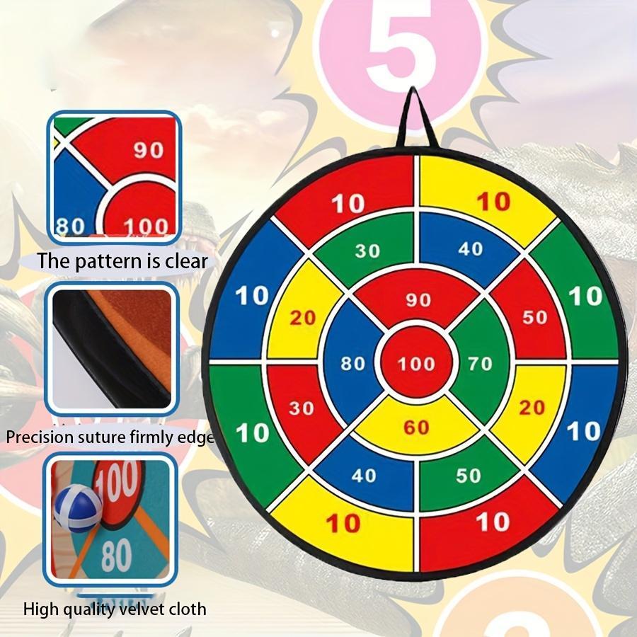 Random-Color Sticky Ball Dart Board Set with 12pcs Small Balls (1 Set), Indoor Sports Dart Board Toy, Parent–Child Interactive Toy Sports Game, Darts Board