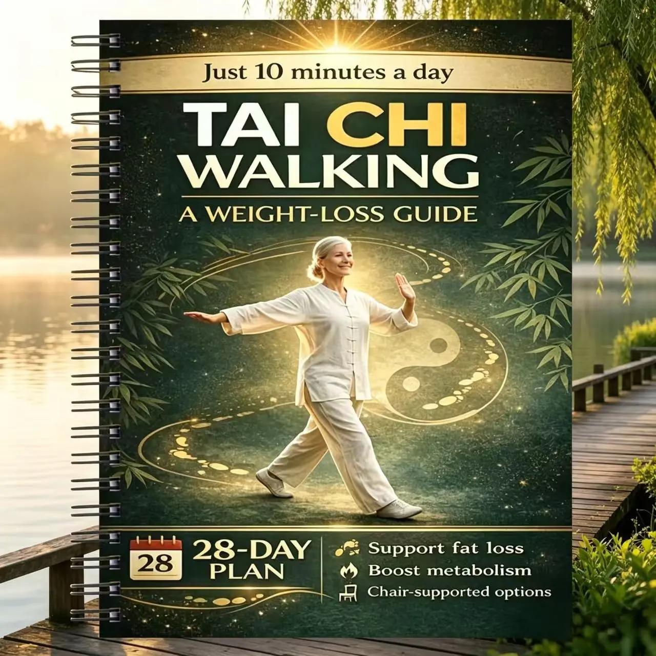 Tai Chi Walking Fat Loss Notebook, Ideal for Fitness Enthusiasts, Track Your Progress, Perfect for Daily Use, Enhance Your Workout Routine