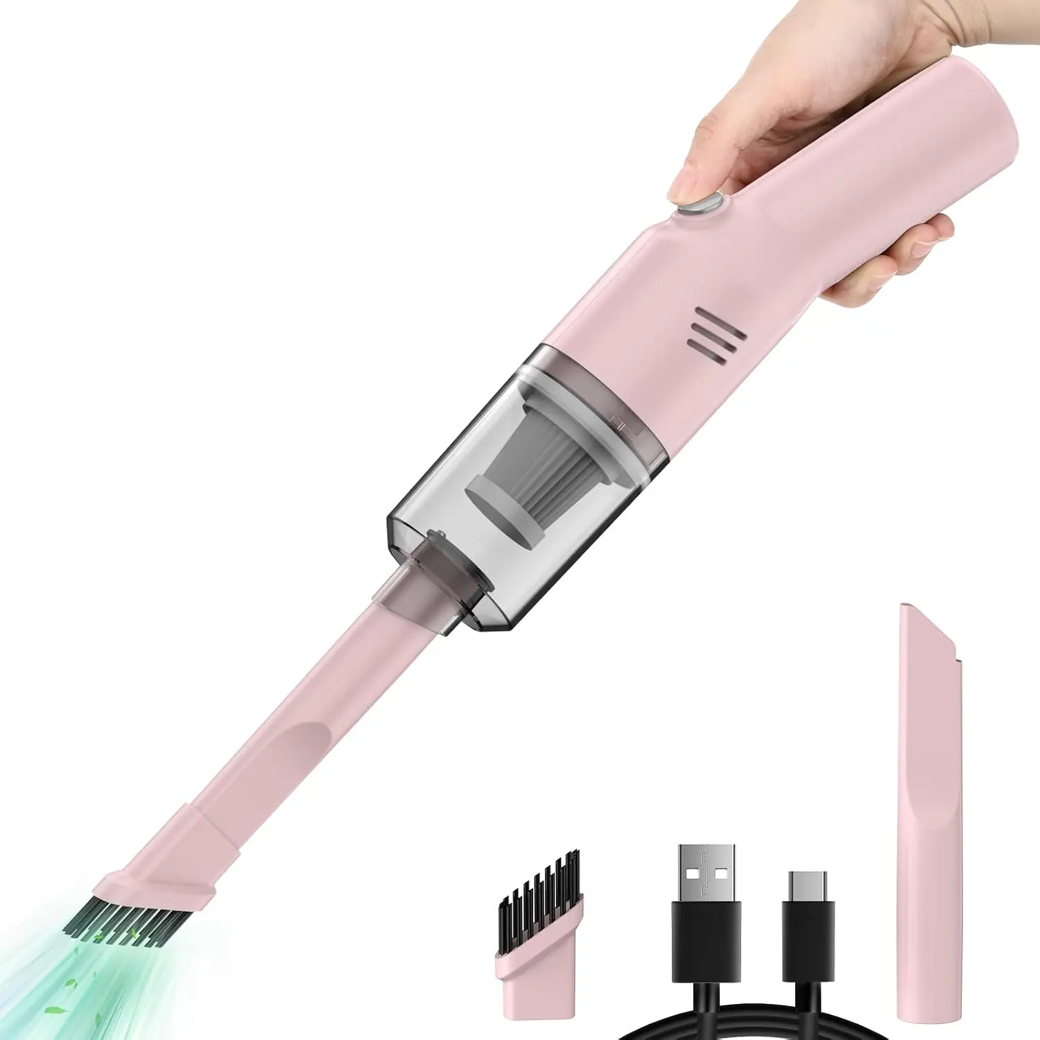 Portable Mini  Vacuum Cleaner , High Power Cordless(400g) Handheld Rechargeable Vacuum Cleaner for Desk V06