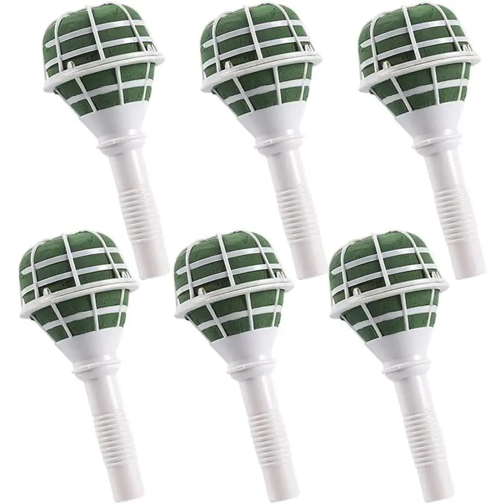 6 count Wedding Bouquet Holder  Floral Handle Holder Bridal Bouquet Holders for  and Artificial Flower Arrangements Wedding Gardening Supplies