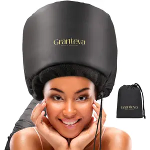 Hooded Hair Dryer Diffuser Cap Attachment for Curly Hair, Integrated Headband Reduces Heat Around Ears & Neck, Fast Drying Portable Large Size for Home Deep Conditioning