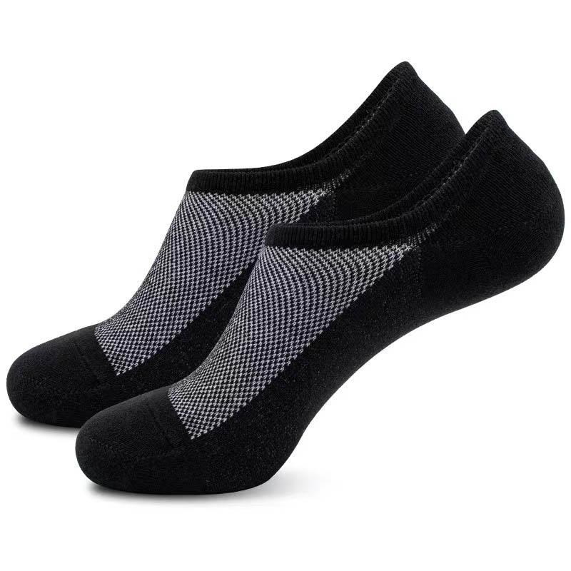 No Show Socks Men Women 5 Pair Cotton Thin Non Slip Low Cut Invisible Liner Athletic Boat Socks for Casual Wear in Black Gray and White