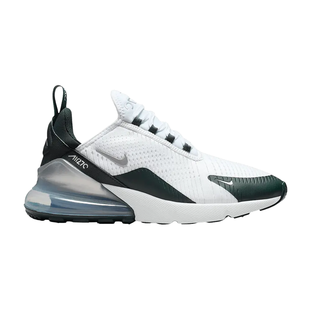 Nike Womens Air Max 270  'White/Seaweed/Light Silver/Metallic Silver' (women's sizes) White/Seaweed/Light Silver/Metallic Silver running shoes IO7451 100