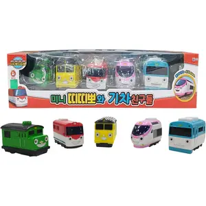 5 Color Display Vehicle Model (Non-Toy), No Battery Korean Animation Little Bus Friends, Ti.ti.po Decorative Item Set of 5