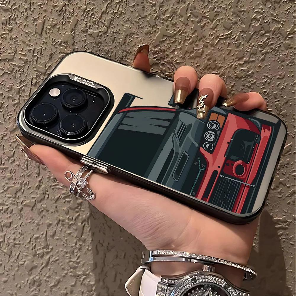 Cool JDM Sports Car Phone Case For iPhone 17 16e 16 15 14 13 12 11 mini Pro Max X XR 8 7 Air Plus Anti Fall Matte Back Cover