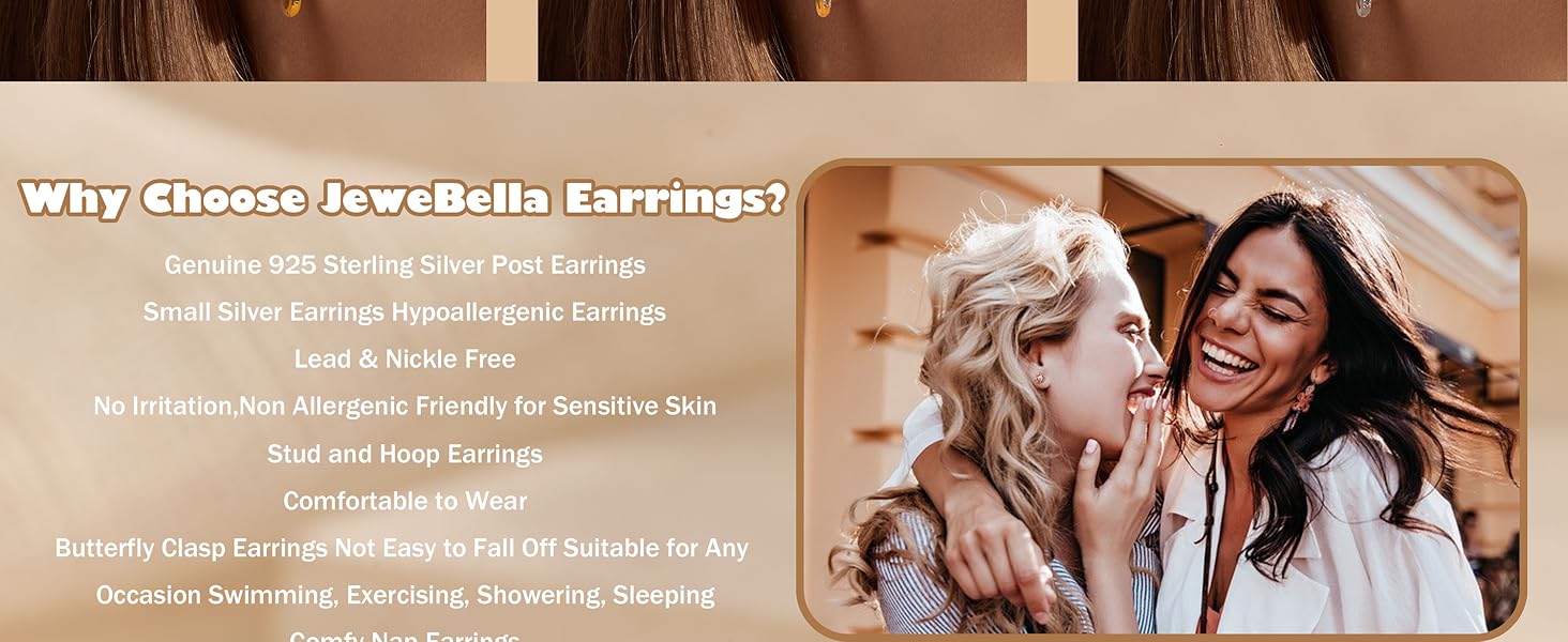 MILACOLATO 3 Pairs 925 Sterling Silver Earrings for Women Grils Hypoallergenic Silver/Gold Stud Hoops Earrings Set Dainty Studs Huggies Earings Flower Butterfly Earrings Sets for Multiple Piercings