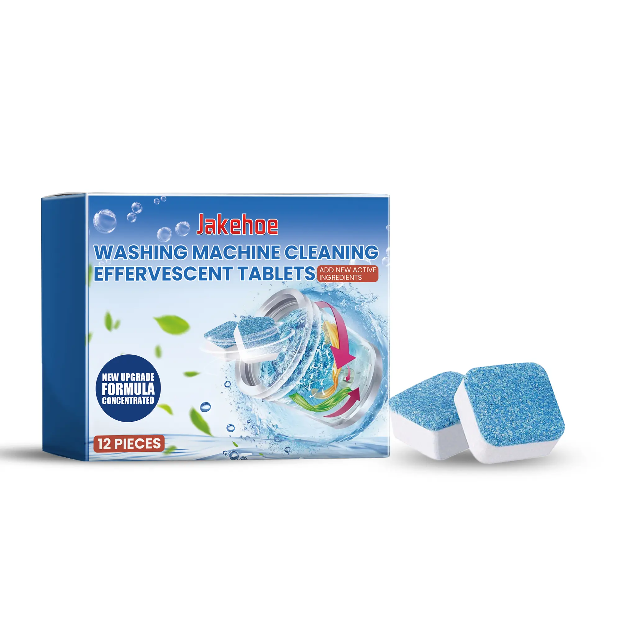 Jakehoe Washing Machine Cleaning Tablets - Cleans the Washing Tub, Removes Dirt and Odors, Leaves a Pleasant Fragrance