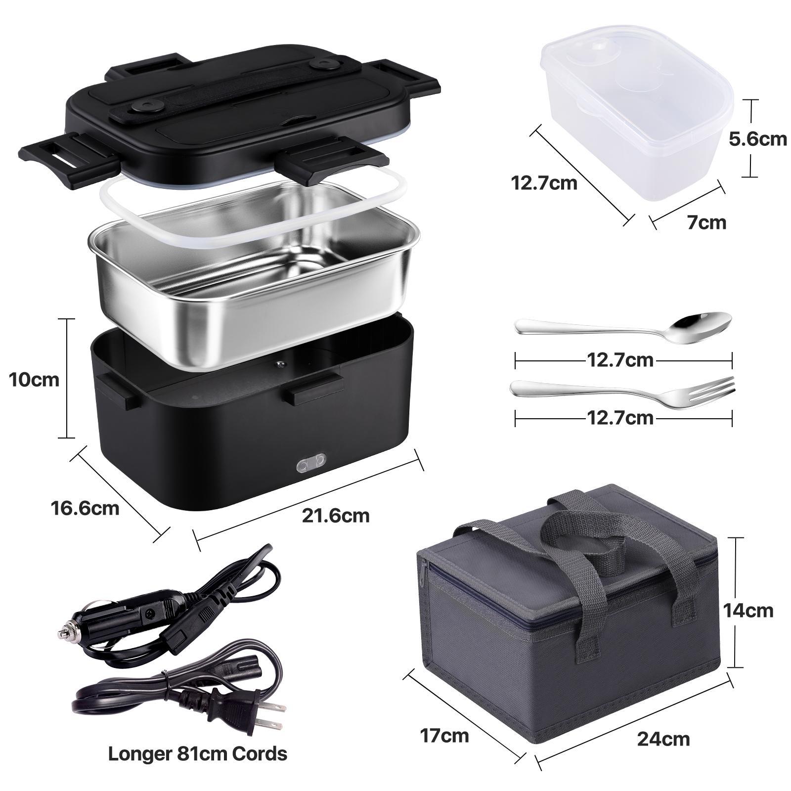 Electric Lunch Box | 80/100W Fast Heating, Leak-Proof | Portable Food Warmer for Cars/Trucks/Home/Work,1.5/1.8/2.5L Electric Lunch Box | 80/100W Fast Heating, Leak-Proof | Portable Food Warmer for Cars/Trucks/Home/Work,1.5/1.8/2.5L