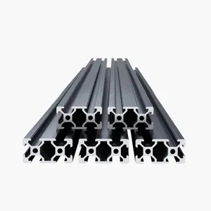 VEVOR 5PCS 39.4 in (1000mm) T Slot 2040 Aluminum Extrusion Profile, European Standard Anodized Linear Rail, High-Strength Extruded Aluminum Rail for 3D Printer, CNC Machine DIY, Laser Engraving, Blac