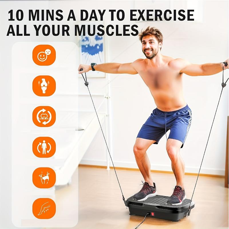 Vibration Plate Exercise Machine, Waver Vibration Plate, Home Fitness Full Body Shaker Exercise Machine, Vibration Board Equipment For Lymphatic Drainage, Gym Set Women Men Ab Leg Step Workout Platform, Without Battery