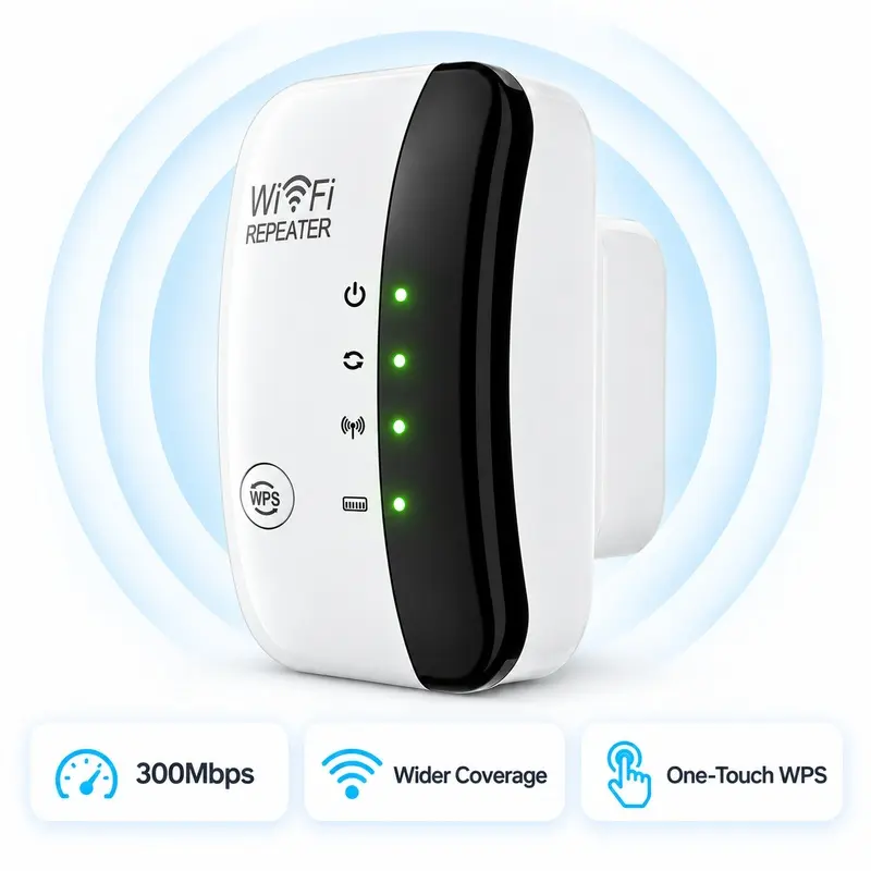 WiFi Extender Signal Booster for Home, Long Range Internet Repeater with Ethernet Port for Streaming, Gaming and Remote Work, Covers 5000 Sq. Ft., Supports 50+ Devices