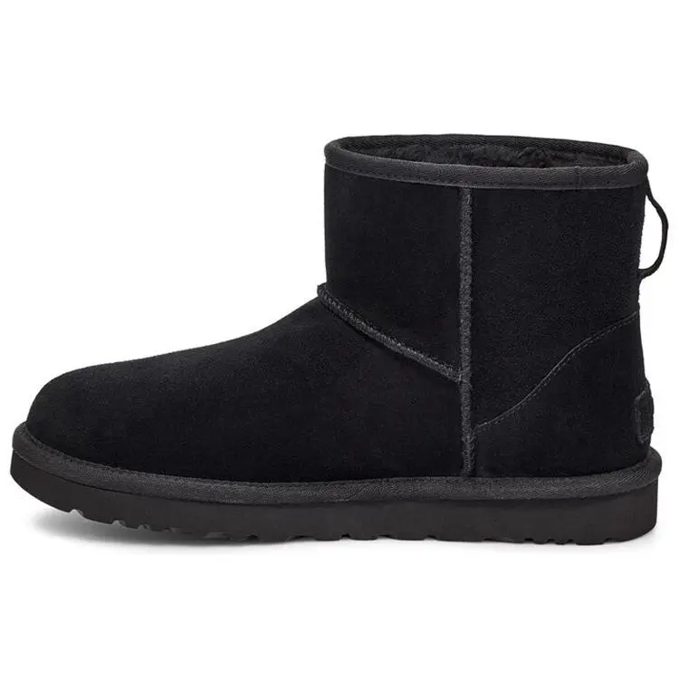 UGG Sheepskin Warm Non-Slip Short Snow Boots Fashionable Plush 1122558-BLK