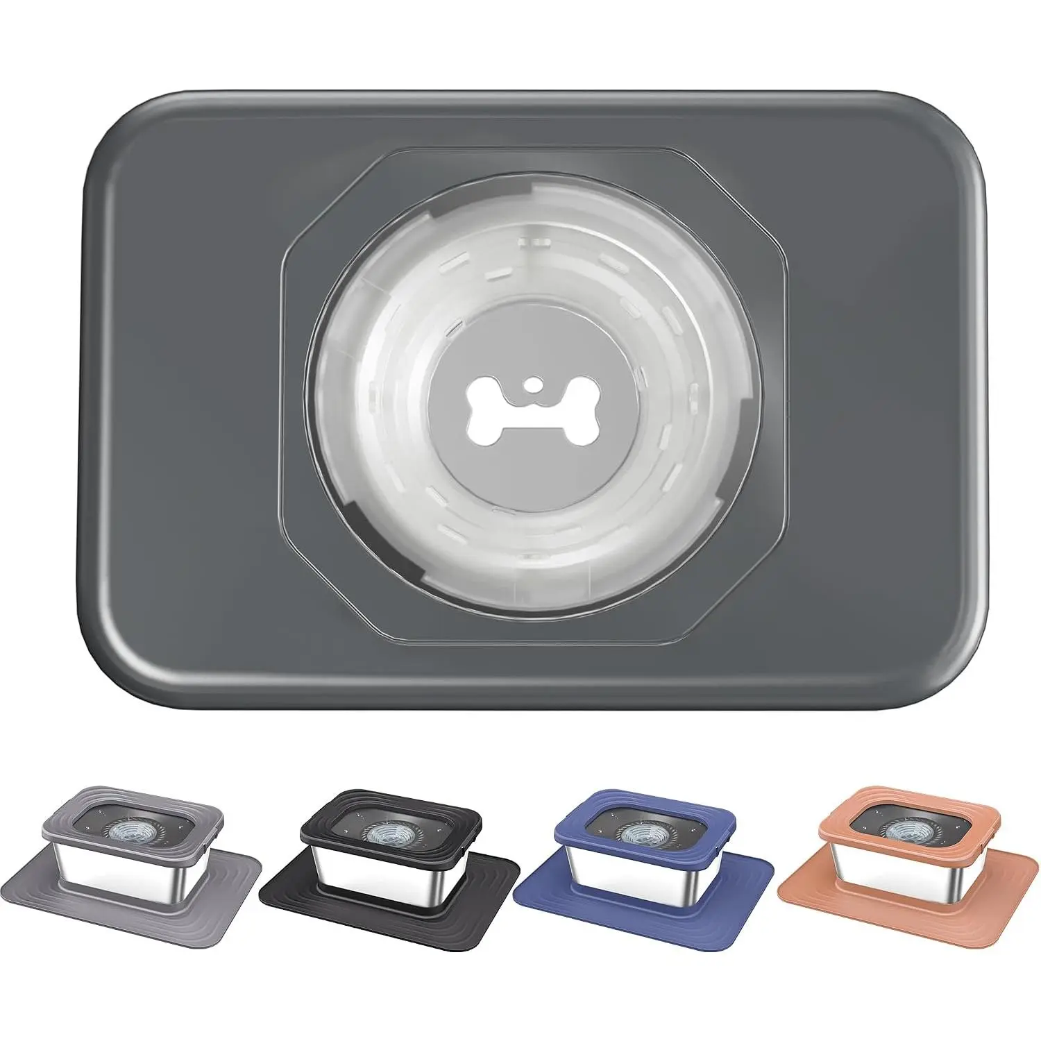 Square - Molded Floating Disk for 10L Stainless Steel  Water Bowls, No-Spill & Slow Water Feeding Control Insert