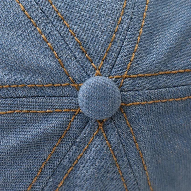 Man And Women TAKE Denim Baseball Caps Washed With Large Embroidery Denim Duckbill Caps Simple Versatile Street Outdoor Hats B60