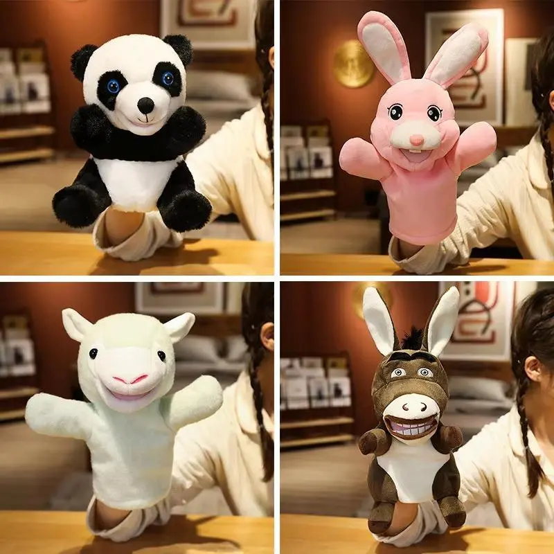 Donkey-Alpaca Plush Hand Puppets, Early Education Learning Toys for Children, Stress Relief Classic Novelty Toys for Storytelling