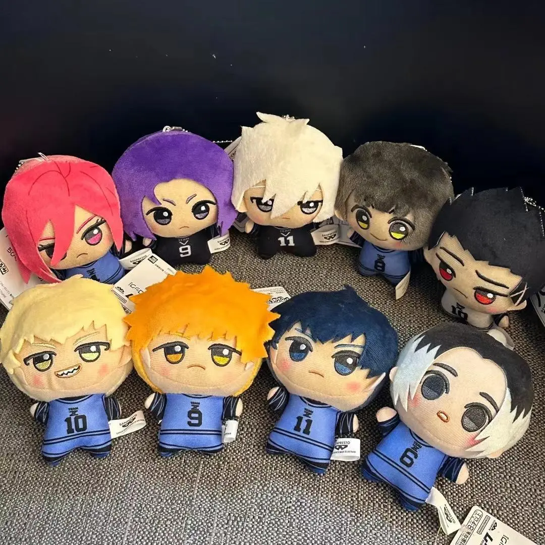 10cm Mini BLUE LOCK Plush Stuffed Doll Seishiro Nagi Isagi Yoichi Chigiri Bachira Meguru Doll Pendant Keychain Toy For Gift