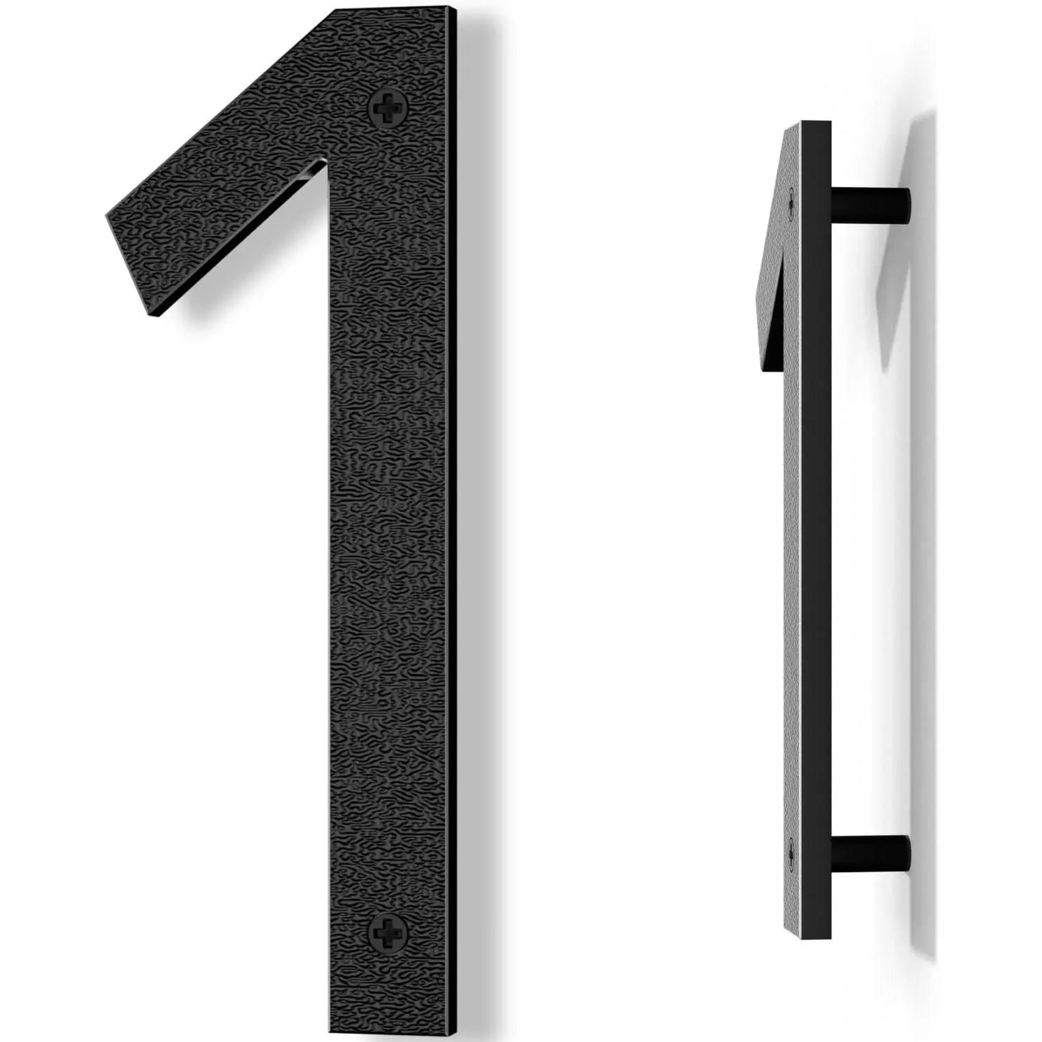 10 Inch Black House Numbers for Outside, Large Address Numbers | Floating Home Modern Outdoor House Number for Wall Street Garage Gate (1)