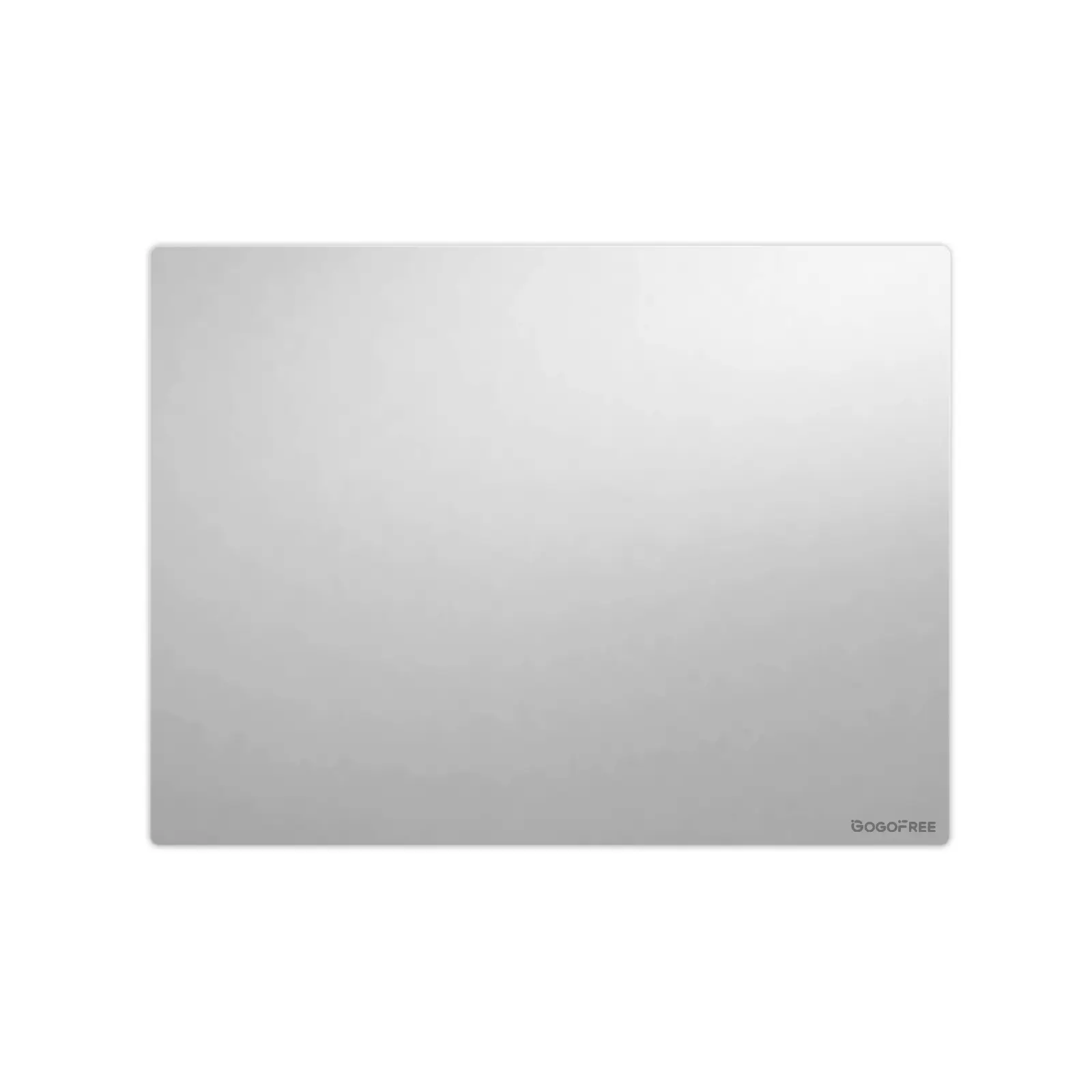 GOGOFREE Tempered Glass Gaming Mouse Pad - 15.7"x11.8" Silver Frost Finish, Ultra Smooth Hard Surface, Fast Tracking, High Precision Control, Scratch-Proof, Waterproof, Easy Clean with Damp Cloth, Large Non-Slip Premium for Office Gamer Setup, Tempered Gl