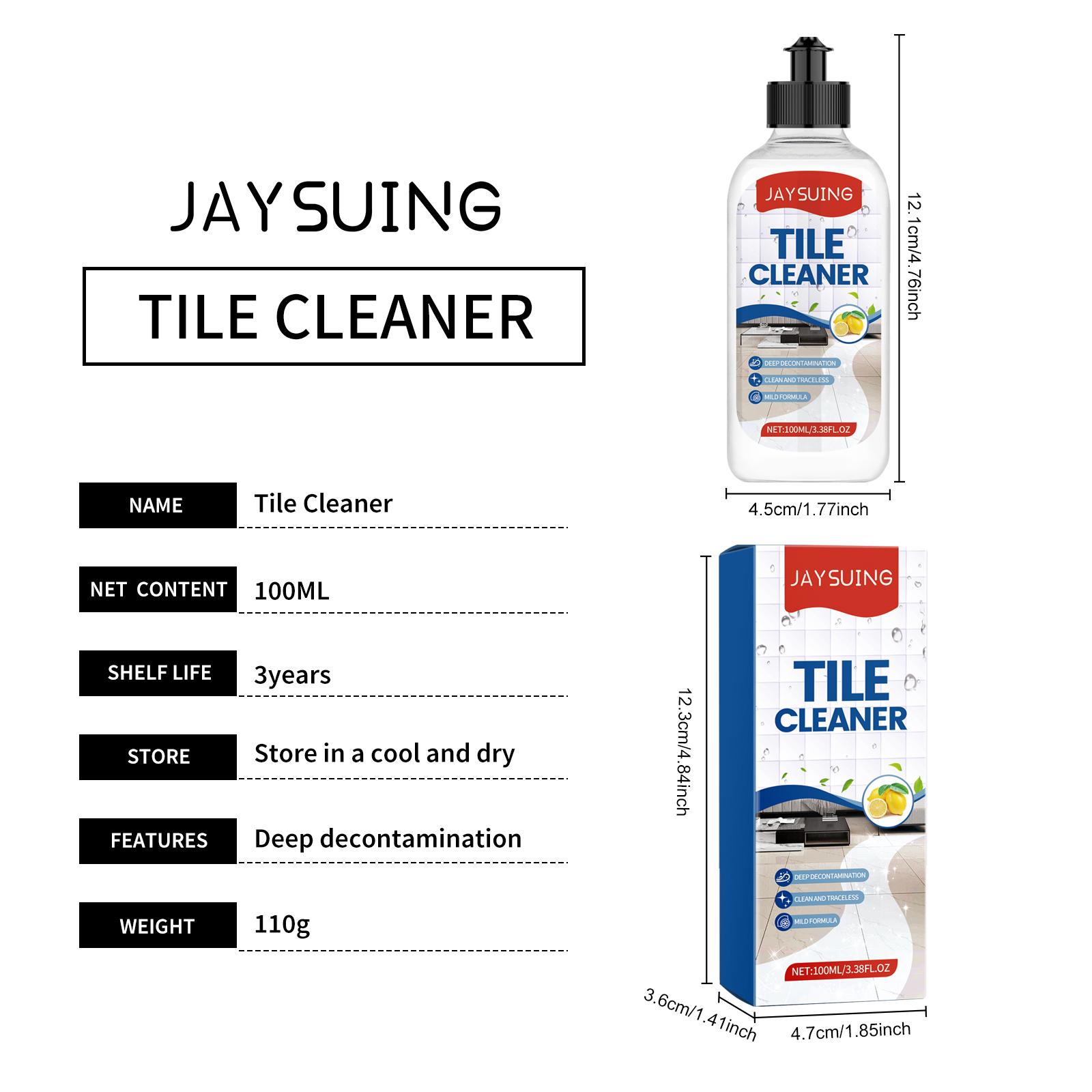 Jaysuing Tile Cleaning Liquid, Home Kitchen And Bedroom Tile Decontamination Brightening Cleaning And Polishing Cleaning Liquid