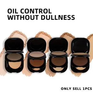 Multi Shade Dual Layer Pressed Powder, Ultra Fine Matte Setting Powder, Oil Absorbing Non-Flaking Face Powder, Portable Compact Powder for Daily & Party Makeup