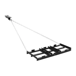 VEVOR Chain-Tow Drag Harrow Leveling Tool, 48x20 in, Tow-Behind Driveway Grader with Adjustable Width & 50lbs Load Capacity, Heavy-Duty Galvanized Steel Tool for High-Efficiency Driveways Lawns Farm Maintenance, Fits ATVs UTVs Tractors