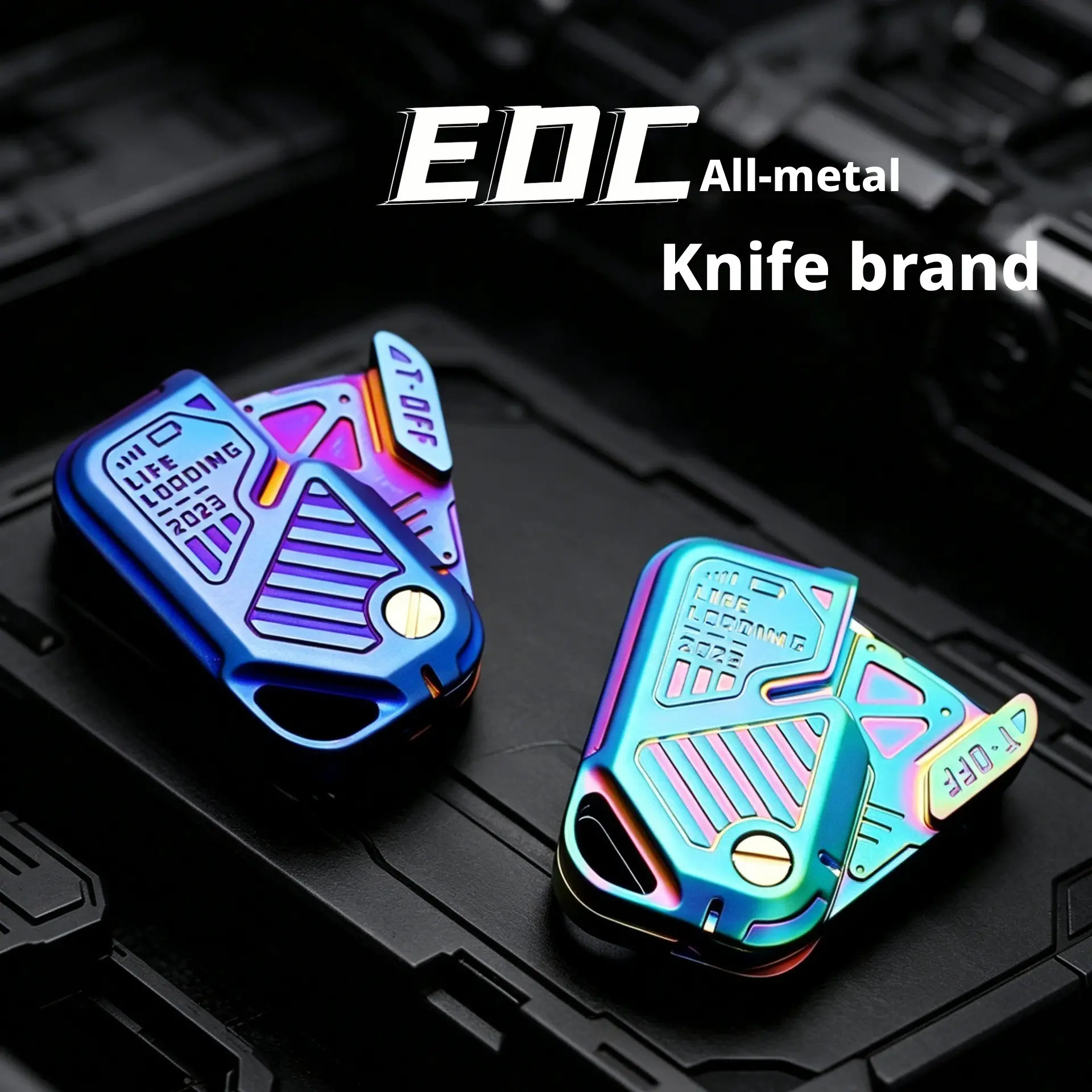 New Square Mechanical Magnetic Fidget Slider, Zinc Alloy Click Fidget Toy, Pocket EDC Hand Stress Relief Gadget