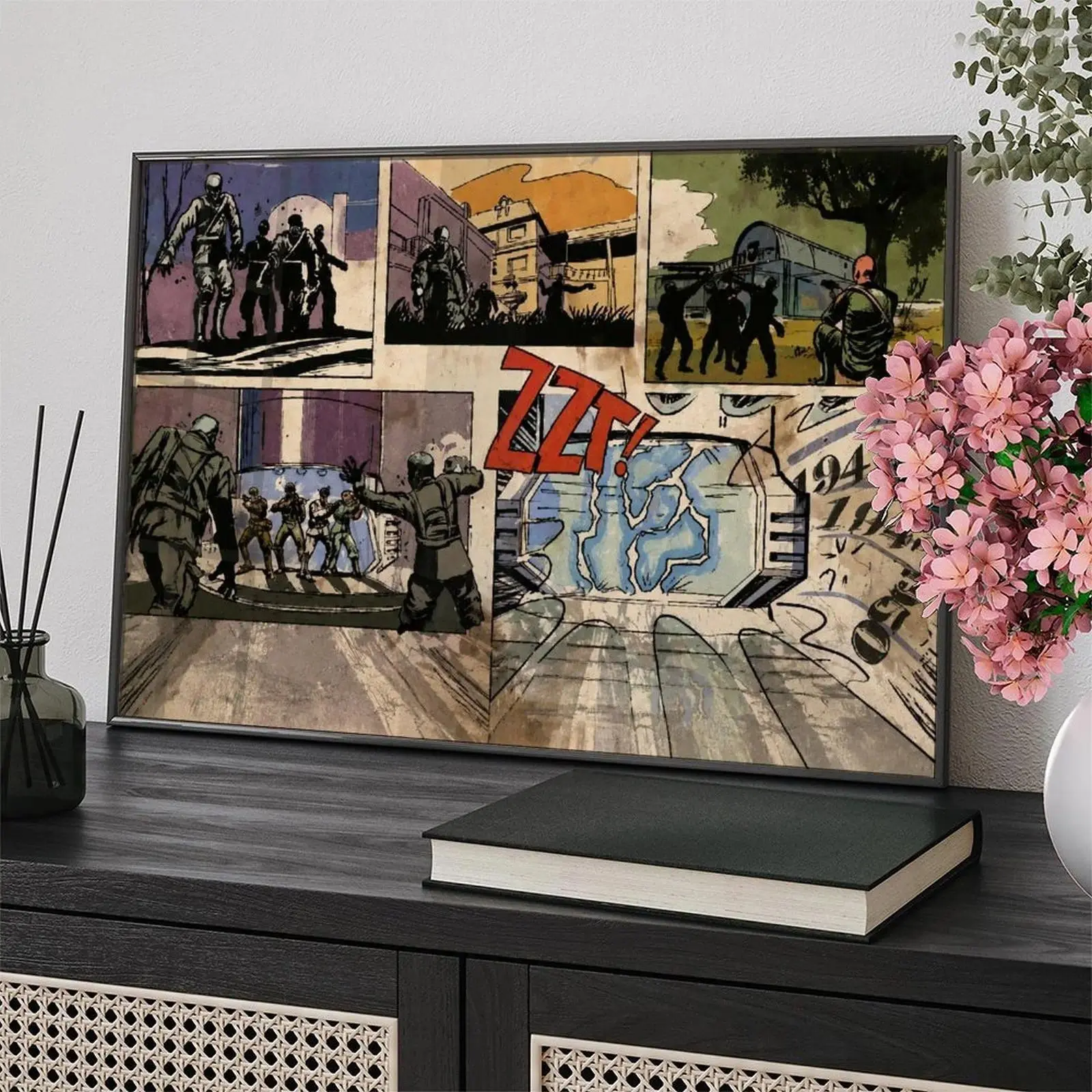 Call of Duty Black Ops Zombies Canvas Poster - Cool Wall Art, HD Graphic Print, Multi-Size Vintage Gaming Wall Decor Pictures, Unique Room Decor Gamer Stuff for Gamer Room, Mens Gifts