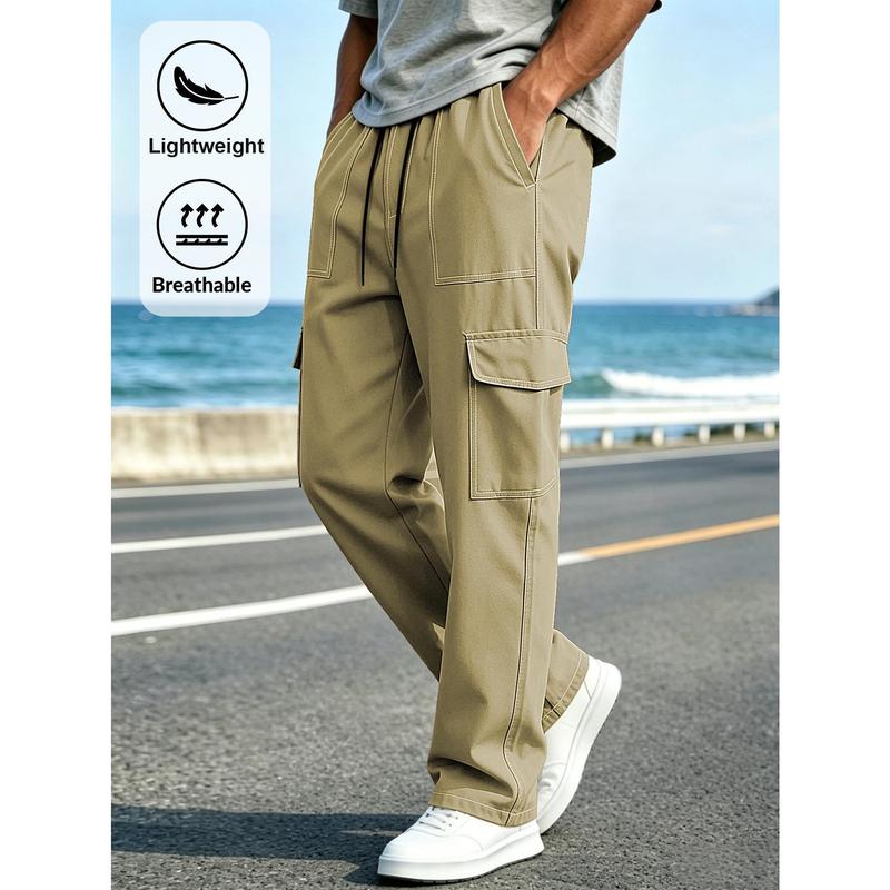 Men's Fashion Work Pants - Trendy Line Design, Men's Multi Pocket Casual Pants, Suitable for Street Dressing, Outdoor Travel, Daily Wearing and Other Scenarios, Men's Gifts, Men's Pants,