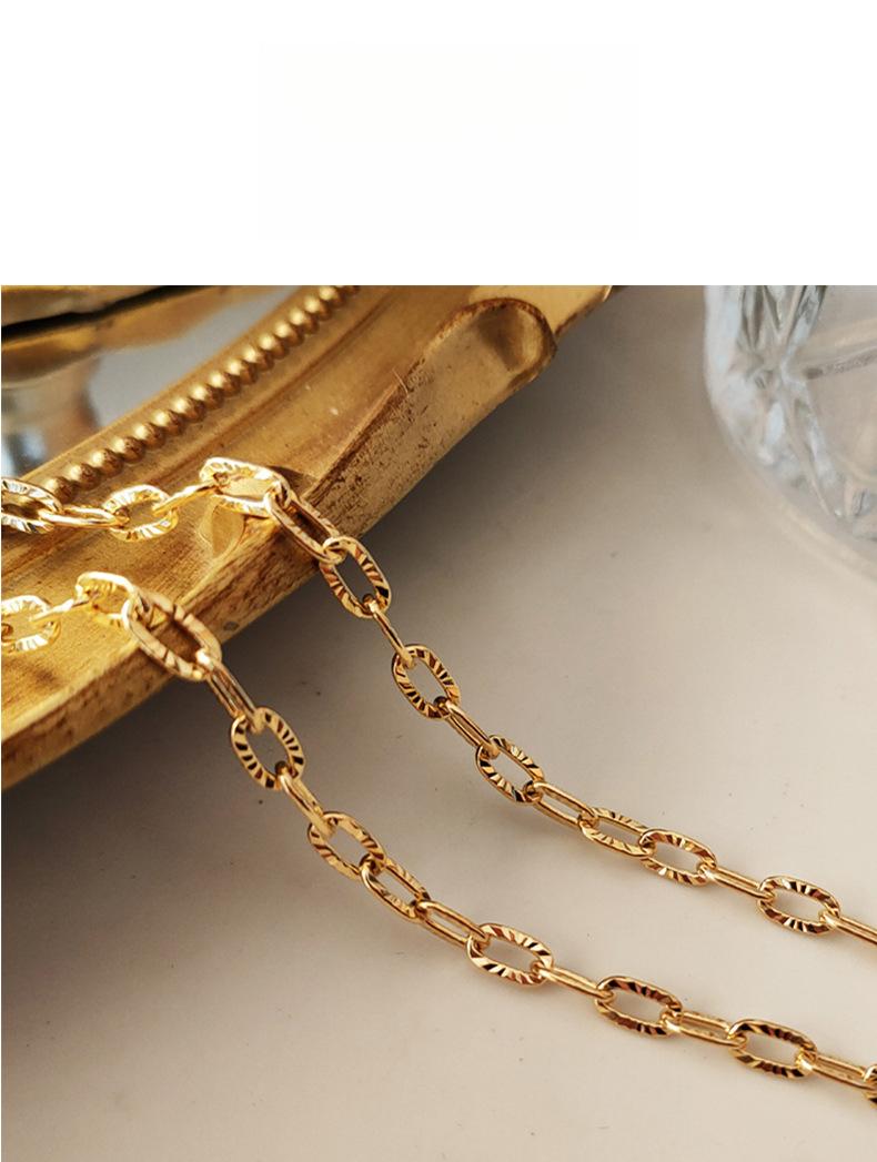 French Light Luxury Embossed Bracelet for Women – Versatile Minimalist Unique Design – Simple Forest Style Necklace