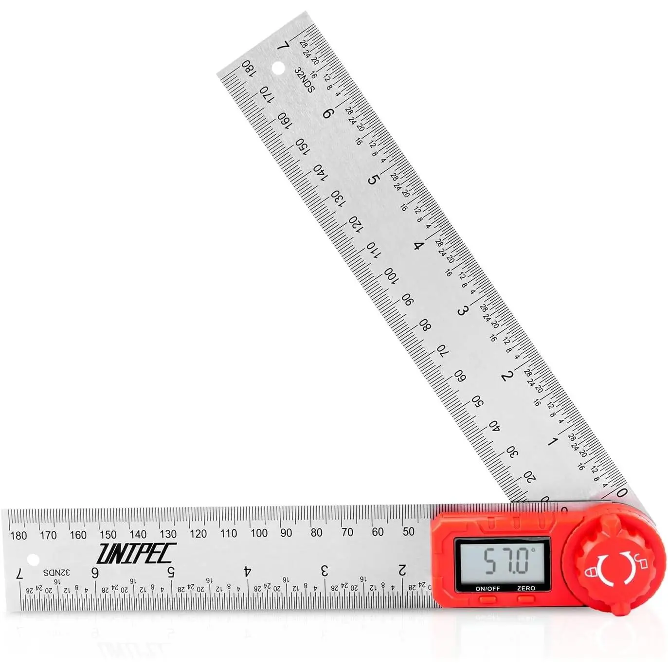 Digital Angle Finder Protractor Ruler, Stainless Steel 7inch/200mm Angle Measuring Tool for Woodworking Carpenter Construction DIY Measurement