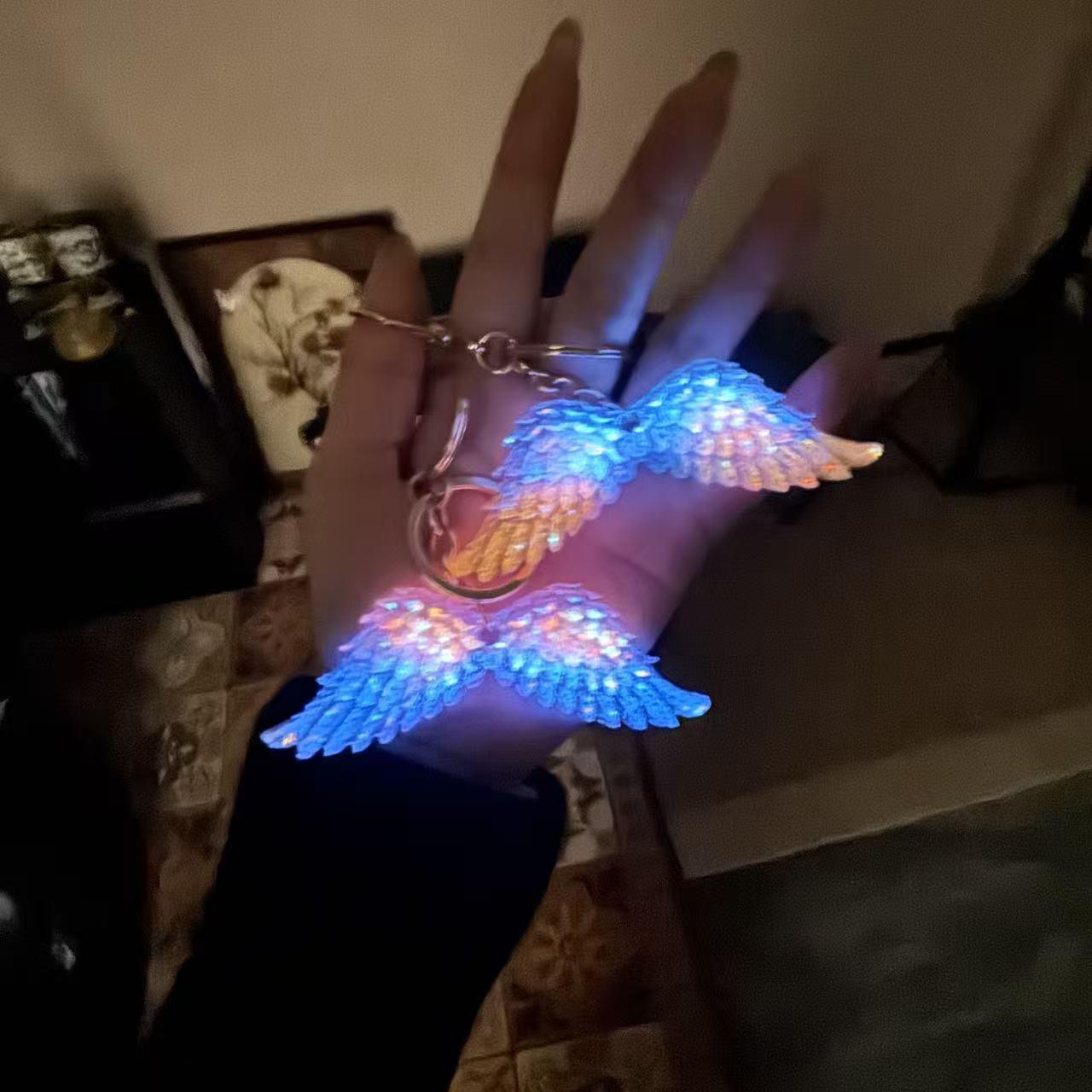 Sister Angels,Victoria's Secret Angel Wings Glowing Keychain, Car Bag Charms and Accessories,Perfect Gift For Mom, Daughter, Friend, or Lover,couple gift