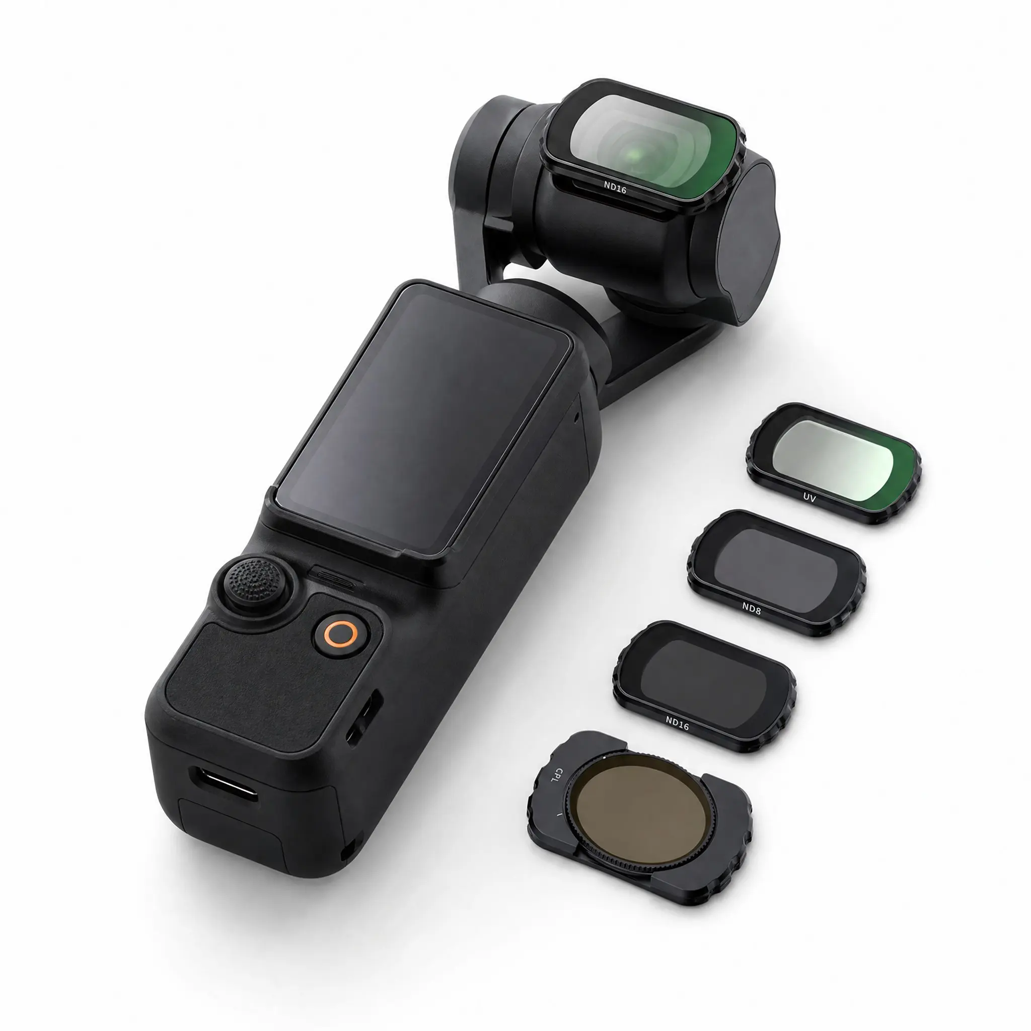Magnetic Filter Kit for DJI Pocket 4/Pocket 3, Quick Release UV ND CPL Black Diffusion Filter, Ultra Slim Frame, Lens Protector, Remove Glare, Long Exposure Shot, Cinematic Soft Focus, Only Camera Accessories
