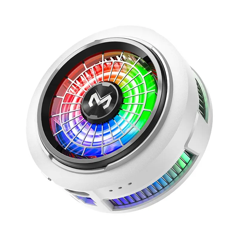 Portable Compact Phone Cooler, Magnetic Back Clip, Ai Smart Temperature Control, RGB Cooling Fan for Iphones, Ideal for Hot Weather Gaming