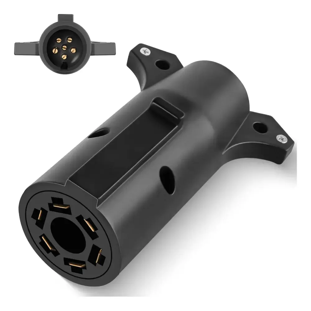 Nilight 7Pin to 6Pin Trailer Adapter Plug, Compact, Universal Socket
