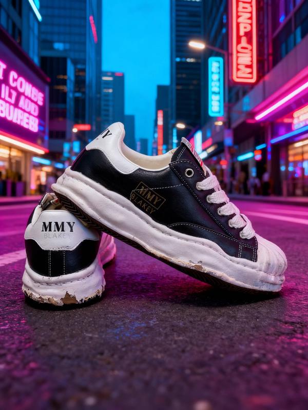 Urban Night Scene Sports Shoes, Neon Streetwear Essential, Lightweight Design, Daily Wear Must-Have, Fyp Trendy Sneakers, City Exploration Series Exclusive