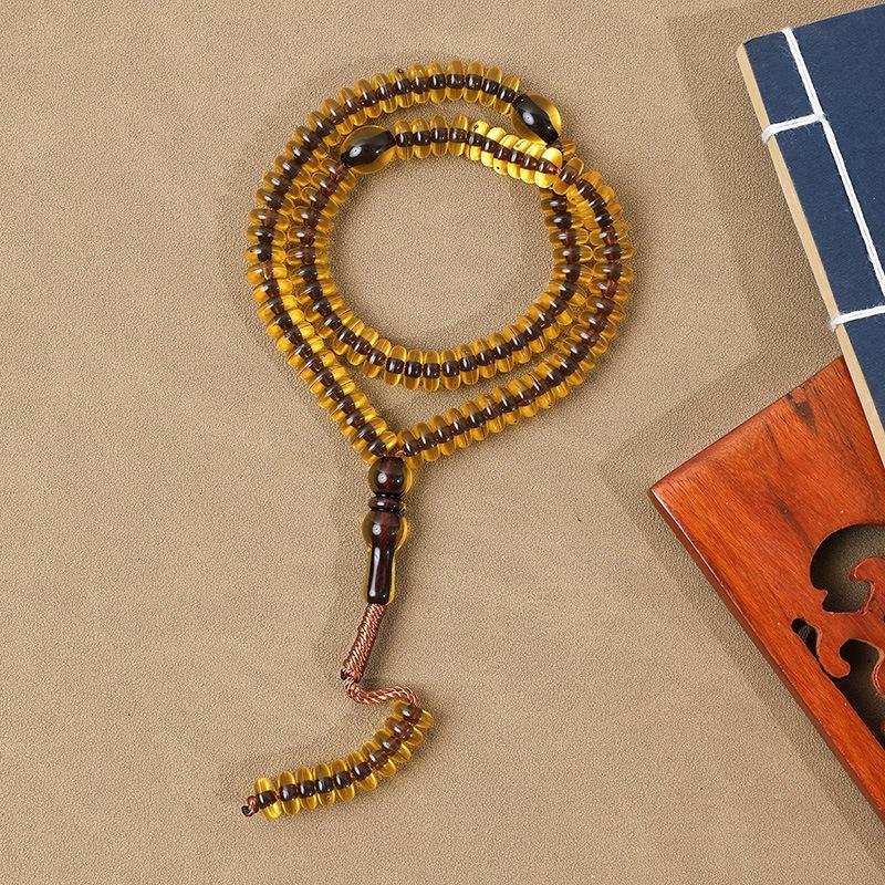 Dyed Core Knotted Prayer Beads for Muslims, 99 Beads Rosary from Saudi Arabia, Middle Eastern Prayer Beads