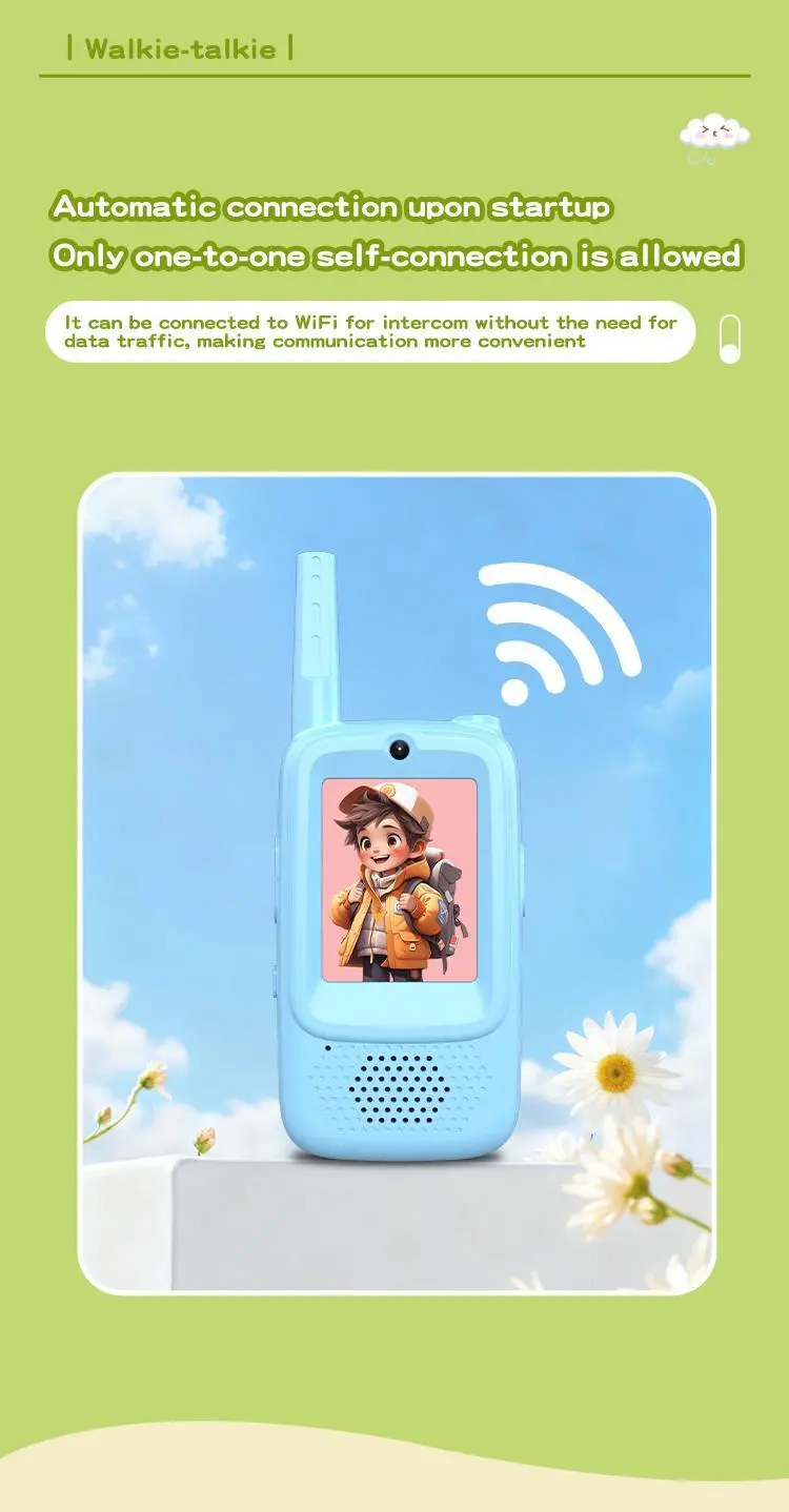 PAXA Video Walkie Talkies for Kids, Handheld 2 Pack Rechargeable Video Intercom Kids Walkies Talkies, Indoor Outdoor Toys for Family Games, Outside, Camping, Hiking for Boys Girls Ages 3-12, Christmas gift, Birthday gift, New year gift