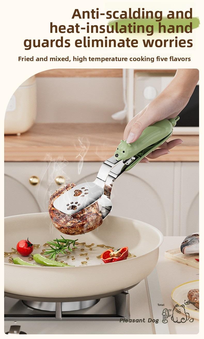 Stainless Steel Bear Pancake Griddle Clip Multifunctional Kitchen Tool for Frying Eggs, Fish, and Steaks