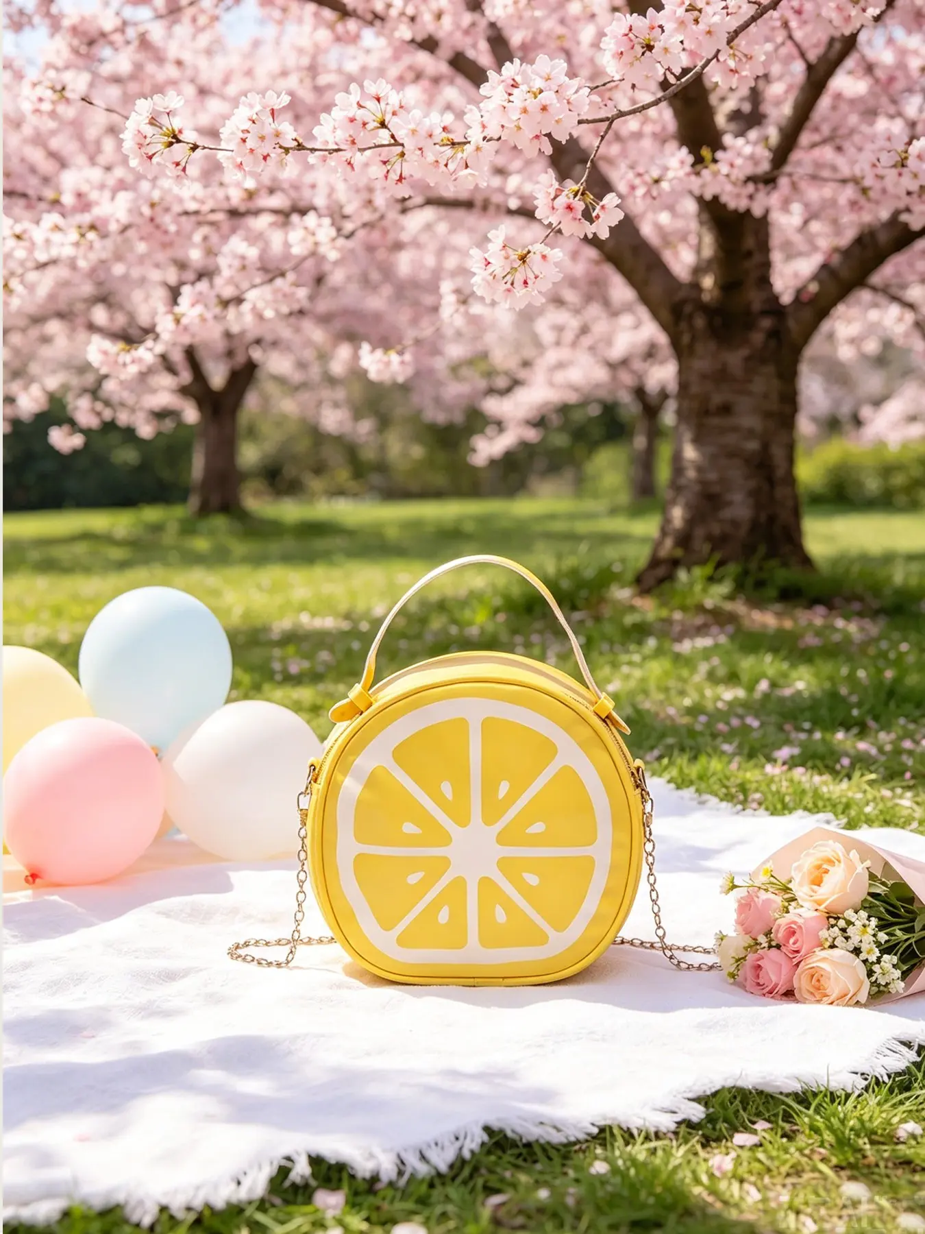 Women's crossbody bag, lemon-shaped street-style single-shoulder/tote bag, trendy and versatile accessory