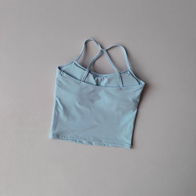 Women's Cross Back Yoga Sports Bra Gym Tank Top Push-Up Workout Bra Fitness Vest Comfortable 'Naked Feeling'Gym Bra Fitness Wear