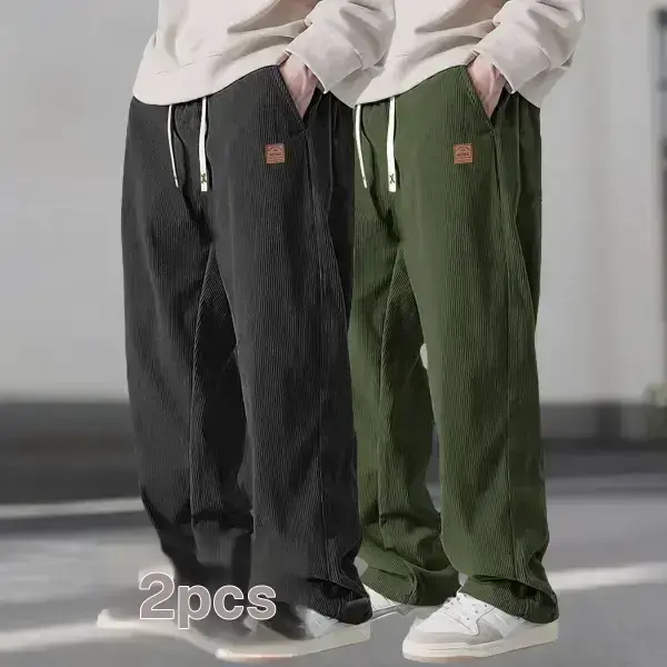Vintage Corduroy Straight Leg Pants, Drawstring Waist, Loose Fit, Slimming Casual Trousers for Men, Versatile Slim Fit Warm Casual Long Pants Mesh Breathable Casual Sports Shorts loose sport pant men