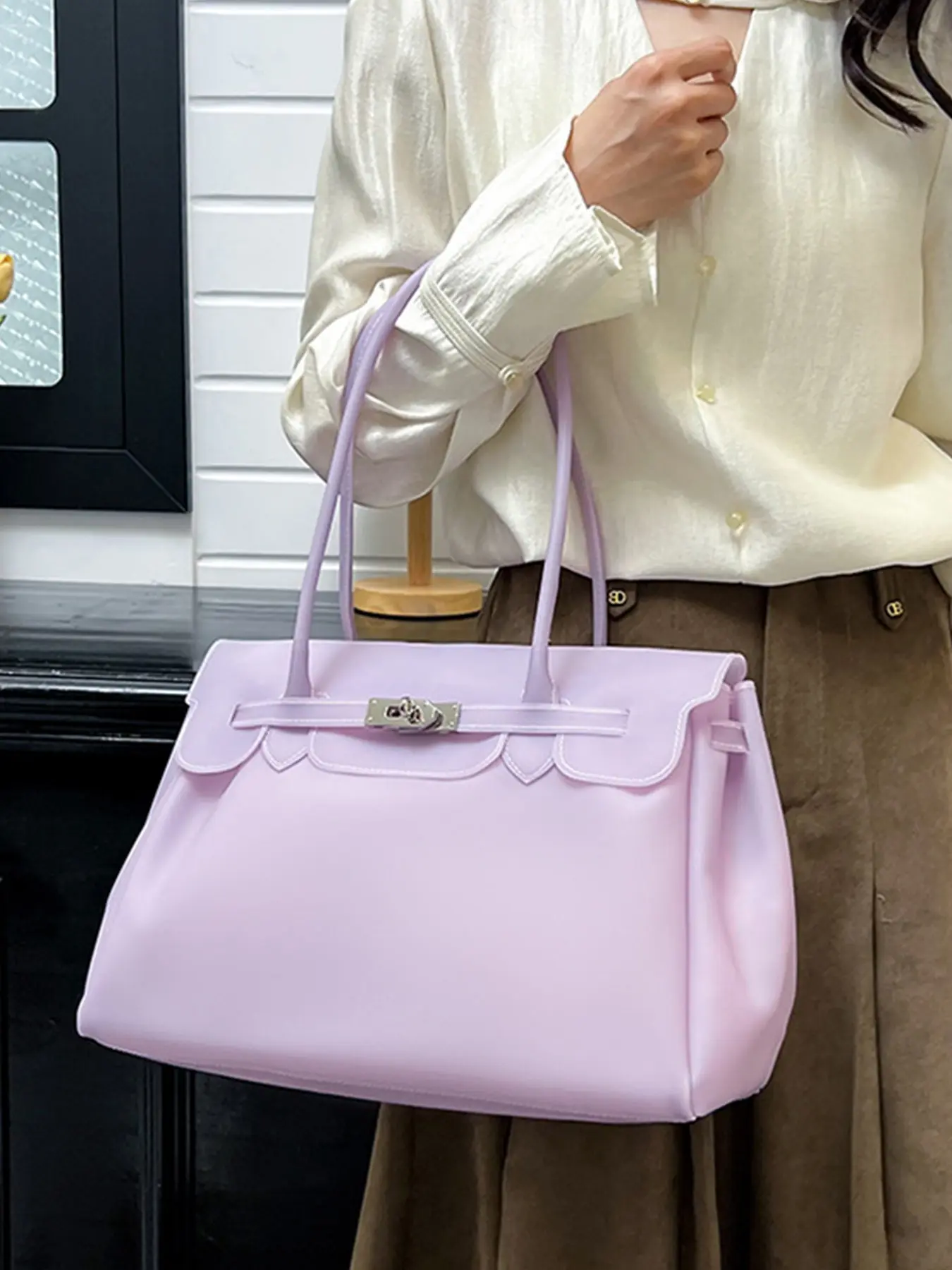 Women's Jelly Bag Kelly Tote Bag, Summer Handbag, Beach Tote, Lightweight Crossbody, Perfect for Vacation and Daily Use, Casual Style, All Seasons