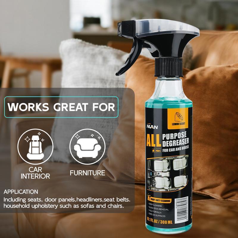 NUAN- Multi-Purpose Cleaning Spray: An all-in-one household cleaner suitable for kitchens, bathrooms, and both interior and exterior car surfaces. Effectively removes stubborn stains.NUAN heavy duty degreaser
